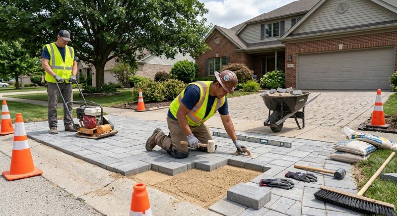 Our team working on Concrete Installation projects in Lapeer, MI