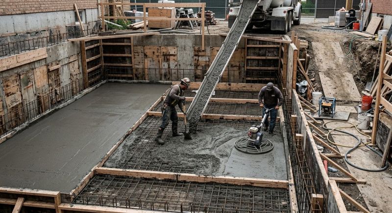 Basement Concrete Installation in Davisburg, MI