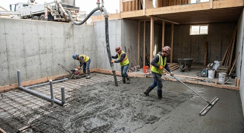 Basement Concrete Installation in Davison, MI