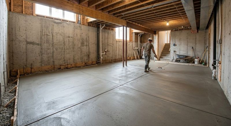 Basement Concrete Installation in Lapeer, MI