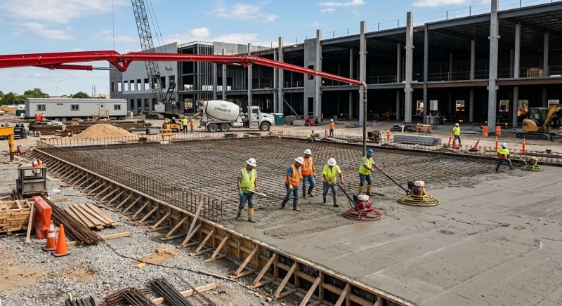 Commercial Slab Construction in North Branch, MI