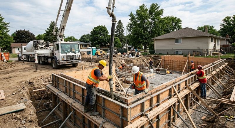 Foundation Wall Pouring in Davisburg, MI
