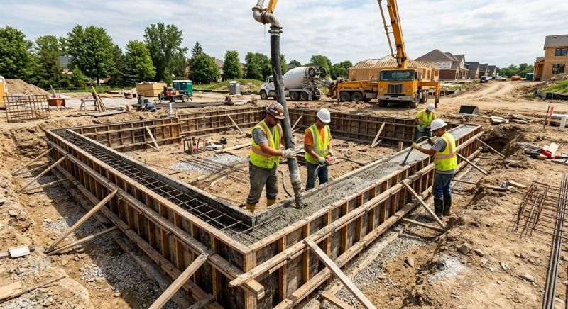 Foundation Wall Pouring in Genesee County, MI